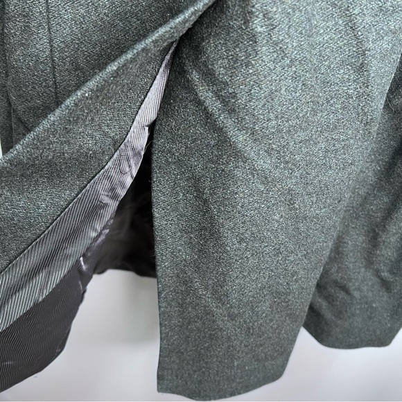 Banana Republic Grey Wool Trench Pea Coat with belt Size Medium - Picture 11 of 15